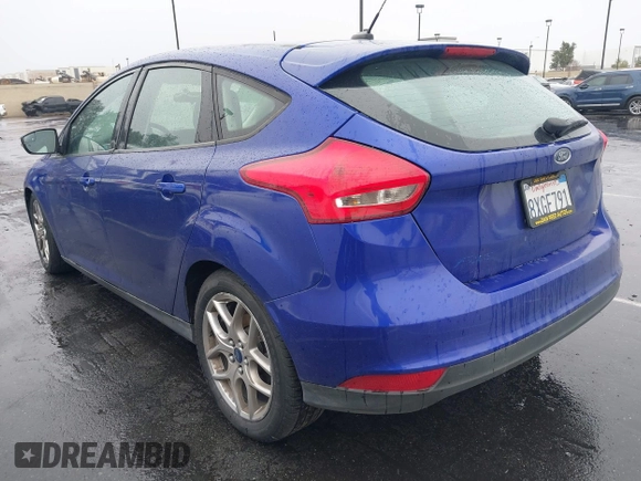 2015 Ford Focus SE with VIN 1FADP3K26FL341512, listed as a IAAI auction lot 41774421 with 107,201 mi miles. Bid and sale history available at carsss.com. Image 3.