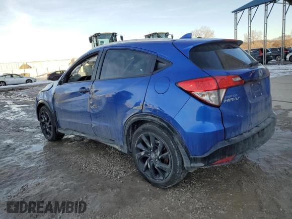 2022 Honda HR-V Sport with VIN 3CZRU6H15NM775064, listed as a Copart auction lot 88427535 with 37,959 mi miles and Salvage Title. Bid and sale history available at carsss.com. Image 2.