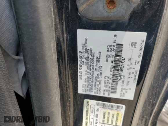 2017 Ford Mustang EcoBoost z VIN 1FA6P8TH0H5239347, wystawiony jako Copart lot #59387815 z przebiegiem Nie podano mil oraz Szkoda całkowita • Salvage title. Historia ofert i sprzedaży dostępna na DreamBid. Obrazek 12.