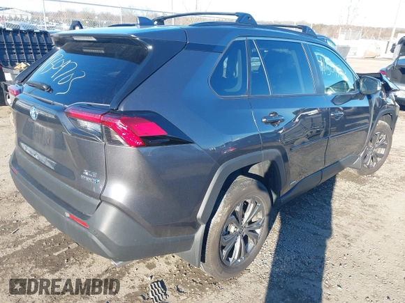 2024 Toyota RAV4 Hybrid XLE Premium with VIN 4T3B6RFV4RU146232, listed as a IAAI auction lot 41309703 with 15,082 mi miles. Bid and sale history available at carsss.com. Image 4.