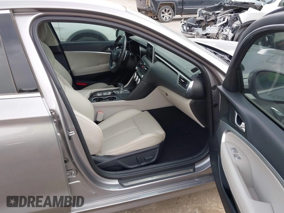 2021 Genesis G70 2.0T with VIN KMTG64LA9MU073635, listed as a IAAI auction lot 41829019 with 47,186 mi miles and . Bid and sale history available at DreamBid. Image 5.