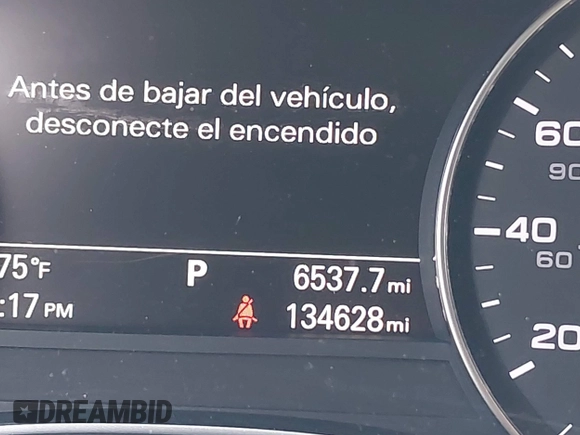 2013 Audi A6 3.0T Prestige with VIN WAUHGAFC3DN131239, listed as a IAAI auction lot 41168869 with 134,628 mi miles. Bid and sale history available at carsss.com. Image 14.