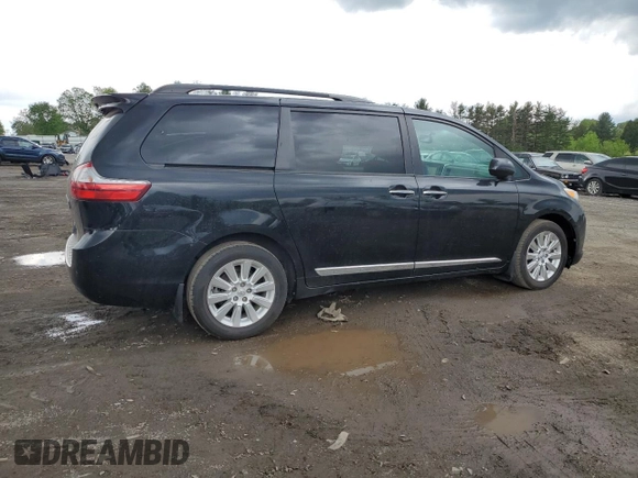 2015 Toyota Sienna Limited with VIN 5TDDK3DC4FS110637, listed as a Copart auction lot 55536225 with 77,062 mi miles and Clean Title. Bid and sale history available at DreamBid. Image 3.