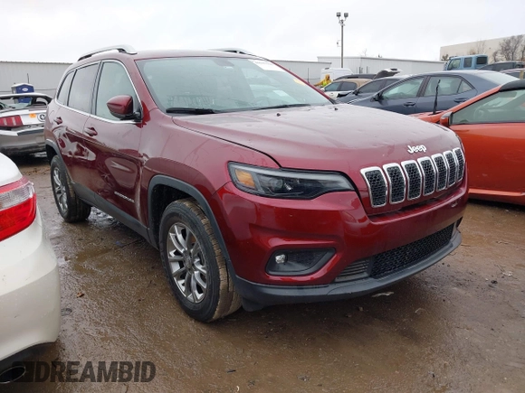 2019 Jeep Cherokee Altitude with VIN 1C4PJMLN4KD123984, listed as a IAAI auction lot 41507338 with 53,686 mi miles. Bid and sale history available at carsss.com. Image 1.