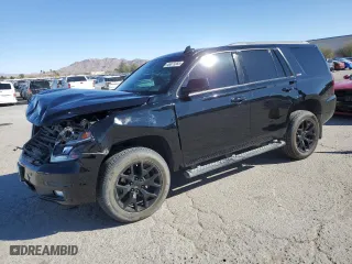 2018 Chevrolet Tahoe LT with VIN 1GNSKBKC4JR324160, listed as a Copart auction lot 46373385 with 123,196 mi miles and Salvage Title. Bid and sale history available at carsss.com. Image 1.