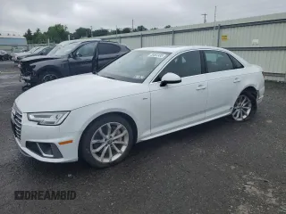 2019 Audi A4 Premium Plus with VIN WAUENAF40KA055338, listed as a Copart auction lot 59581935 with 64,539 mi miles and Salvage title. Bid and sale history available at DreamBid. Image 1.