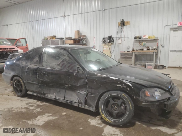2000 Honda Civic EX with VIN 1HGEJ8147YL025721, listed as a Copart auction lot 89219525 with 181,100 mi miles and Salvage Title. Bid and sale history available at carsss.com. Image 4.
