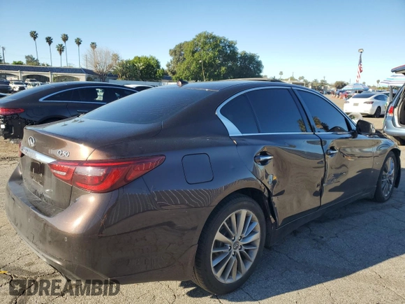 2018 Infiniti Q50 3.0t LUXE with VIN JN1EV7AP7JM359712, listed as a Copart auction lot 48926325 with 81,487 mi miles and Salvage Title. Bid and sale history available at carsss.com. Image 3.