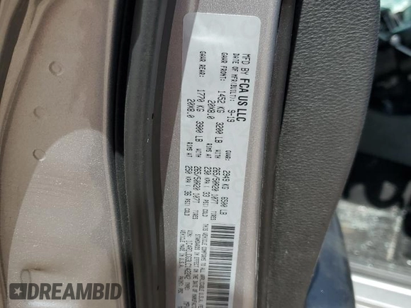 2020 Dodge Durango GT with VIN 1C4RDJDG3LC142242, listed as a Copart auction lot 62962415 with 44,866 mi miles and Salvage title. Bid and sale history available at DreamBid. Image 12.