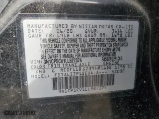 2020 Nissan Kicks SV with VIN 3N1CP5CV1LL527374, listed as a Copart auction lot 43770285 with 107,443 mi miles and Salvage Title. Bid and sale history available at carsss.com. Image 15.