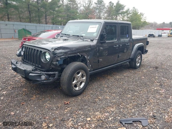 2021 Jeep Gladiator Willys with VIN 1C6HJTAG9ML596170, listed as a IAAI auction lot 41008458 with 46,828 mi miles. Bid and sale history available at carsss.com. Image 2.