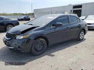 2015 Honda Civic Sedan LX with VIN 19XFB2F51FE044088, listed as a Copart auction lot 53043375 with 113,393 mi miles and Salvage Title. Bid and sale history available at carsss.com. Image 1.