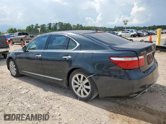 2007 Lexus LS 460 with VIN JTHBL46F675003368, listed as a Copart auction lot 62220355 with 176,745 mi miles and Salvage title. Bid and sale history available at DreamBid. Image 2.