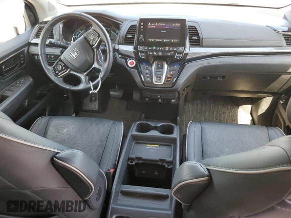 2022 Honda Odyssey Elite with VIN 5FNRL6H91NB022604, listed as a Copart auction lot 60165615 with 51,557 mi miles and Salvage title. Bid and sale history available at DreamBid. Image 8.