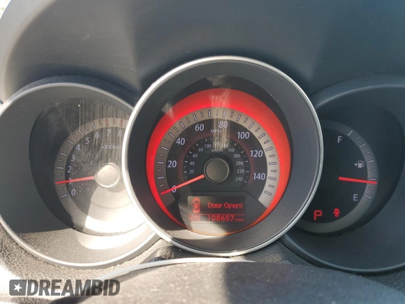 2010 Kia Forte SX with VIN KNAFW4A33A5230724, listed as a Copart auction lot 46979805 with 108,657 mi miles and Salvage Title. Bid and sale history available at carsss.com. Image 9.