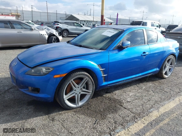 2004 Mazda RX-8 with VIN JM1FE173740125035, listed as a IAAI auction lot 41884059 with 102,881 mi miles. Bid and sale history available at carsss.com. Image 2.
