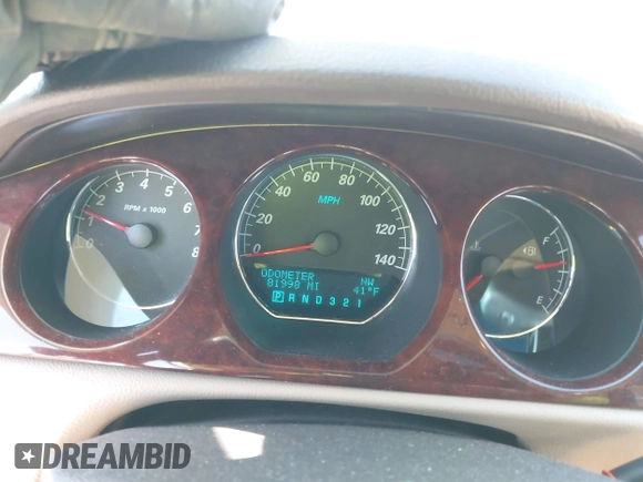 2008 Buick Lucerne CXL with VIN 1G4HD57208U135992, listed as a IAAI auction lot 41938263 with 81,998 mi miles and . Bid and sale history available at DreamBid. Image 7.
