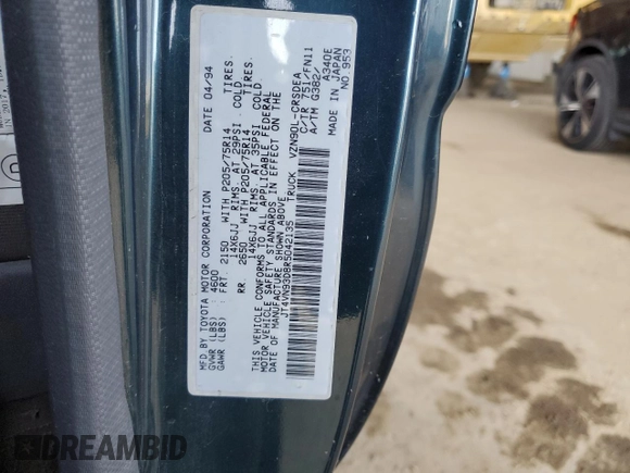 1994 Toyota Pickup z VIN JT4VN93D8R5042135, wystawiony jako Copart lot #45686625 z przebiegiem 139 784 mil mil oraz Szkoda całkowita • Salvage title. Historia ofert i sprzedaży dostępna na DreamBid. Obrazek 12.
