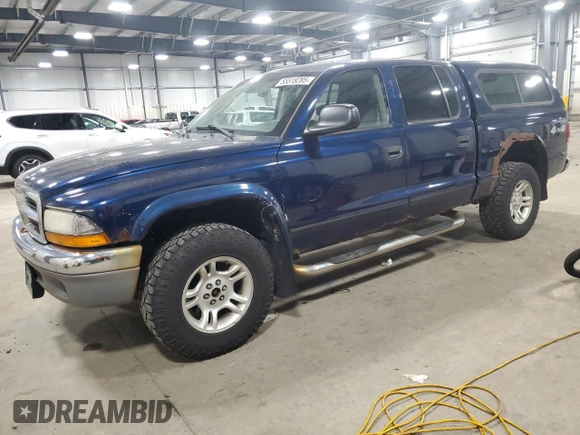 2004 Dodge Dakota SLT with VIN 1D7HG48N74S729943, listed as a Copart auction lot 55518285 with 179,191 mi miles and Clean Title. Bid and sale history available at carsss.com. Image 1.