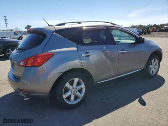 2009 Nissan Murano SL with VIN JN8AZ18W79W140649, listed as a Copart auction lot 51017184 with 135,056 mi miles and Salvage Title. Bid and sale history available at carsss.com. Image 3.