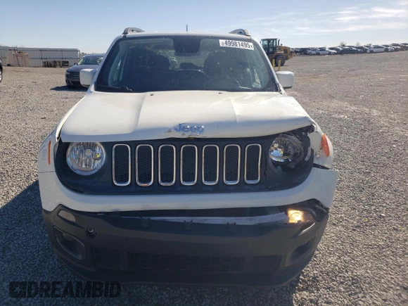 2018 Jeep Renegade Latitude z VIN ZACCJABB2JPH24993, wystawiony jako Copart lot #49981495 z przebiegiem 153 454 mil mil oraz Szkoda całkowita • Salvage title. Historia ofert i sprzedaży dostępna na DreamBid. Obrazek 5.