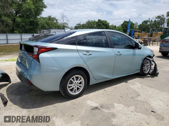 2020 Toyota Prius L Eco with VIN JTDKARFU5L3110386, listed as a Copart auction lot 54043065 with 75,579 mi miles and Salvage Title. Bid and sale history available at DreamBid. Image 3.