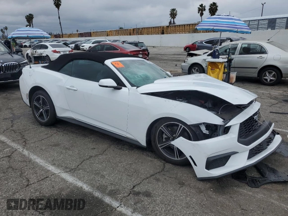 2024 Ford Mustang EcoBoost with VIN 1FAGP8UH5R5134002, listed as a Copart auction lot 43641575 with 0 mi miles and Non Repairable. Bid and sale history available at carsss.com. Image 4.