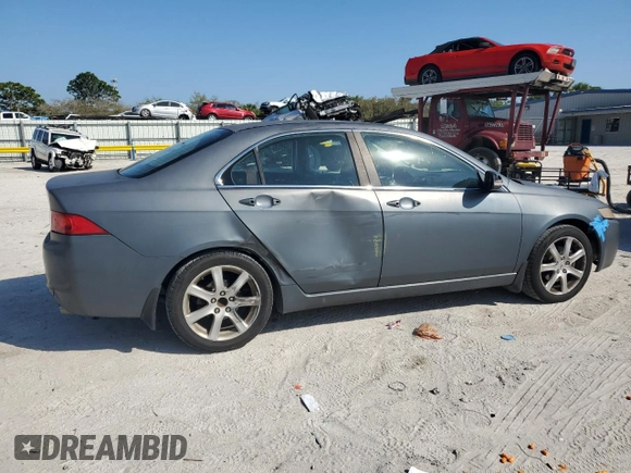 2004 Acura TSX w/Navigation with VIN JH4CL96984C035497, listed as a Copart auction lot 47575605 with 233,266 mi miles and Salvage Title. Bid and sale history available at carsss.com. Image 3.