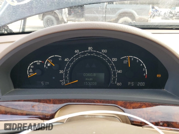 2004 Mercedes-Benz S 500 z VIN WDBNG75J84A409566, wystawiony jako Copart lot #85411474 z przebiegiem 153 208 mil mil oraz Czysty tytuł • Clean title. Historia ofert i sprzedaży dostępna na DreamBid. Obrazek 9.