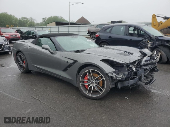 2015 Chevrolet Corvette Z51 2LT with VIN 1G1YK3D71F5117595, listed as a Copart auction lot 56466555 with 66,307 mi miles and Salvage title. Bid and sale history available at DreamBid. Image 4.