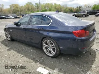 2014 BMW 5 Series 528i xDrive with VIN WBA5A7C55ED616499, listed as a Copart auction lot 51789385 with 136,122 mi miles and Salvage Title. Bid and sale history available at DreamBid. Image 2.