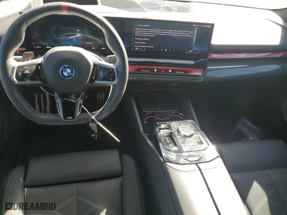 2024 BMW i5 M60 with VIN WBY43FK07RCR13048, listed as a Copart auction lot 71660944 with 5,545 mi miles and Salvage Title. Bid and sale history available at carsss.com. Image 8.