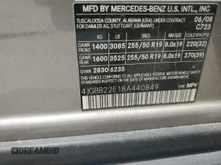 2008 Mercedes-Benz M 320 CDI с VIN 4JGBB22E18A440849, выставлен на аукционе Copart как лот 58255365 с пробегом 113 505 миль миль и Чистый • Clean title. История ставок и продаж доступна на DreamBid. Изображение 13.