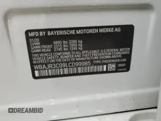 2020 BMW 5 Series 530i with VIN WBAJR3C09LCD99985, listed as a Copart auction lot 47174615 with 20,742 mi miles and Salvage Title. Bid and sale history available at DreamBid. Image 13.