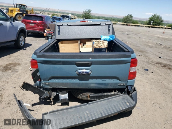 2023 Ford Maverick XL with VIN 3FTTW8F93PRA99276, listed as a Copart auction lot 59494995 with 19,467 mi miles and Salvage title. Bid and sale history available at DreamBid. Image 6.