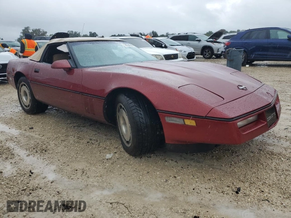 1987 Chevrolet Corvette with VIN 1G1YY3181H5121760, listed as a Copart auction lot 74564344 with 0 mi miles and Salvage Title. Bid and sale history available at carsss.com. Image 4.