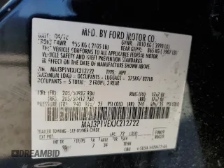 2018 Ford EcoSport Titanium z VIN MAJ3P1VEXJC212722, wystawiony jako Copart lot #48796765 z przebiegiem 119 452 mil mil oraz Szkoda całkowita • Salvage title. Historia ofert i sprzedaży dostępna na DreamBid. Obrazek 15.