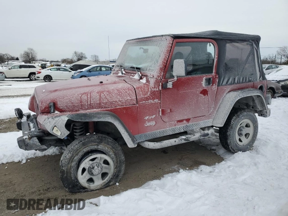1999 Jeep Wrangler SE with VIN 1J4FY29P3XP470646, listed as a Copart auction lot 89298855 with 81,890 mi miles and Salvage Title. Bid and sale history available at carsss.com. Image 1.
