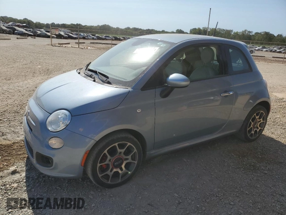 2014 FIAT 500 Sport with VIN 3C3CFFBR0ET301019, listed as a Copart auction lot 76070454 with 43,212 mi miles and Salvage Title. Bid and sale history available at carsss.com. Image 1.
