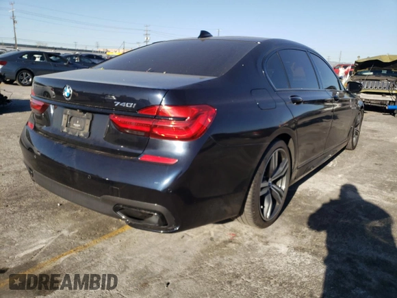 2019 BMW 7 Series 740i with VIN WBA7E2C55KB454137, listed as a Copart auction lot 40282713 with 42,654 mi miles. Bid and sale history available at carsss.com. Image 3.