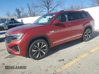 2025 Volkswagen Atlas SEL Premium R-Line z VIN 1V2FR2CAXSC505883, wystawiony jako Copart lot #44755475 z przebiegiem Nie podano mil oraz Szkoda całkowita • Salvage title. Historia ofert i sprzedaży dostępna na DreamBid. Obrazek 1.