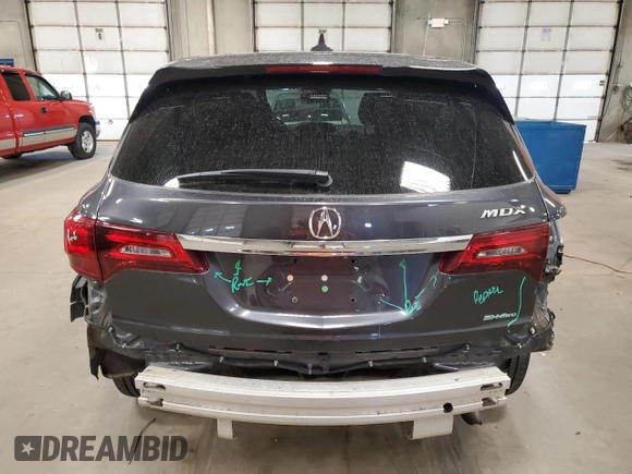 2014 Acura MDX Tech Pkg with VIN 5FRYD4H45EB028762, listed as a Copart auction lot 52943195 with 86,249 mi miles and Salvage Title. Bid and sale history available at carsss.com. Image 6.