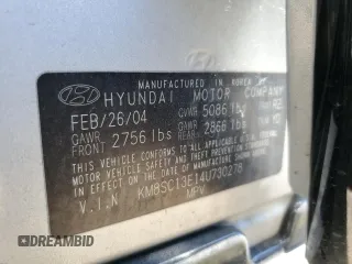 2004 Hyundai Santa Fe GLS with VIN KM8SC13E14U730278, listed as a Copart auction lot 63551294 with 100,583 mi miles and Salvage Title. Bid and sale history available at carsss.com. Image 13.