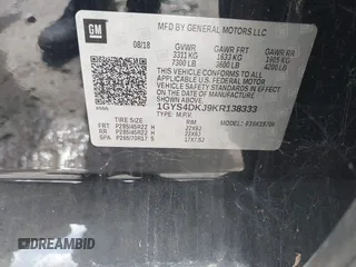 2019 Cadillac Escalade Platinum with VIN 1GYS4DKJ9KR138333, listed as a IAAI auction lot 42523430 with 104,787 mi miles and . Bid and sale history available at DreamBid. Image 9.