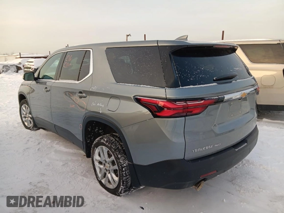 2023 Chevrolet Traverse LS with VIN 1GNEVFKW1PJ201929, listed as a Copart auction lot 42561545 with 56,165 mi miles and Salvage Title. Bid and sale history available at carsss.com. Image 2.