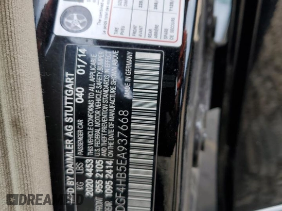 2014 Mercedes-Benz C 250 Sport with VIN WDDGF4HB5EA937668, listed as a Copart auction lot 60544955 with 213,372 mi miles and Salvage title. Bid and sale history available at DreamBid. Image 13.
