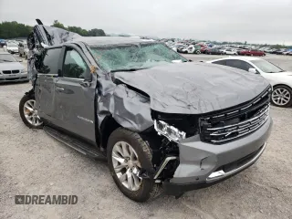 2022 Chevrolet Suburban Premier с VIN 1GNSCFKD9NR157958, выставлен на аукционе Copart как лот 53354422 с пробегом 7 800 миль миль и На запчасти • Non repairable. История ставок и продаж доступна на DreamBid. Изображение 1.