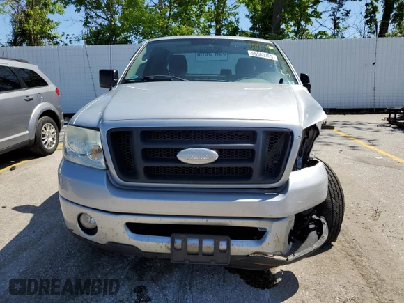2007 Ford F-150 STX with VIN 1FTRX12W87FB51282, listed as a Copart auction lot 55580365 with 213,923 mi miles and Salvage title. Bid and sale history available at DreamBid. Image 5.