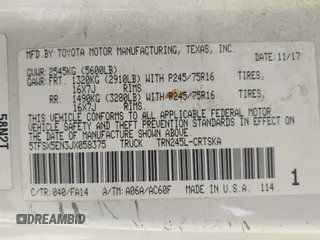 2018 Toyota Tacoma SR z VIN 5TFSX5EN3JX058375, wystawiony jako IAAI lot #42115157 z przebiegiem 171 454 mil mil oraz . Historia ofert i sprzedaży dostępna na DreamBid. Obrazek 9.