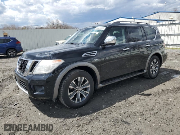 2017 Nissan Armada SV with VIN JN8AY2NC5H9506303, listed as a Copart auction lot 53320355 with 86,953 mi miles and Clean Title. Bid and sale history available at carsss.com. Image 1.